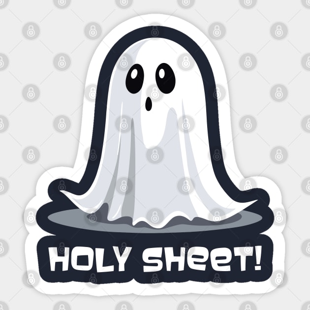 Holy Sheet! Ghost Sticker by avperth